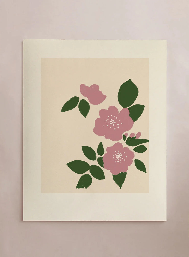 STEPHANIE CHENG POSTER WILDFLOWER ROSE