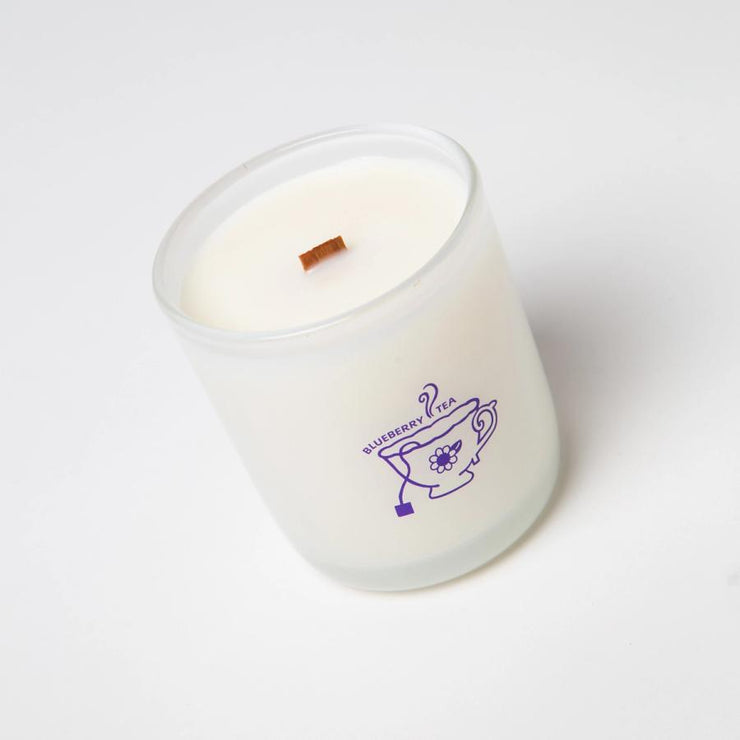 MILK JAR 8 OZ. SOY CANDLE BLUEBERRY TEA