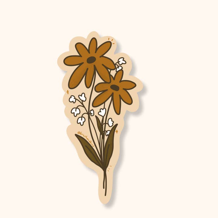 BRUSH & BIRD STICKER BOHO BOUQUET