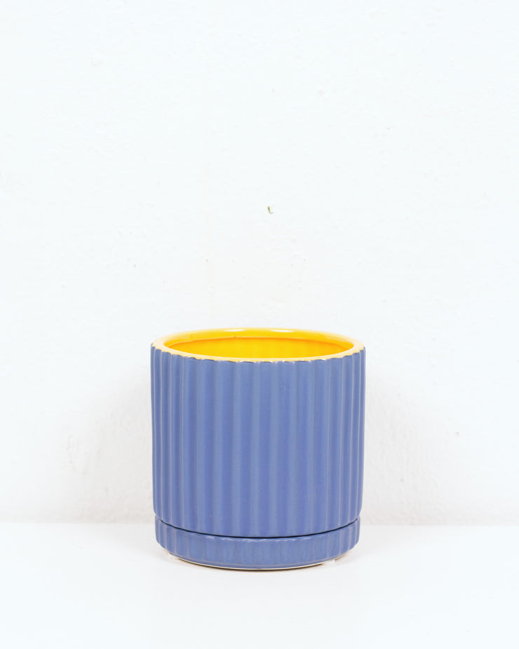 CARIS POT 05" BLUE YELLOW