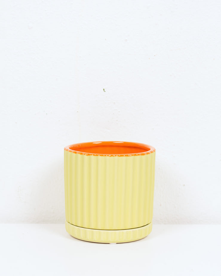 CARIS POT 05" GREEN ORANGE