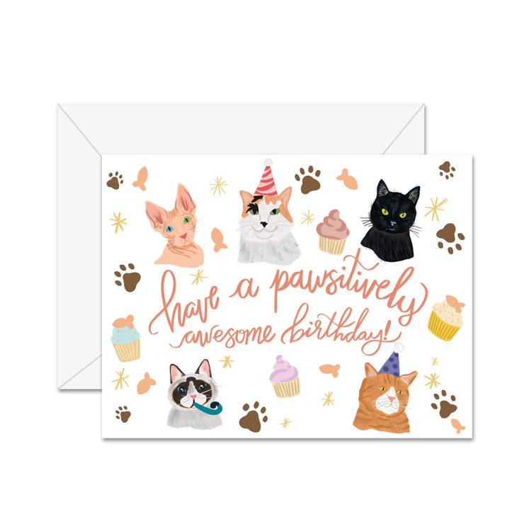 JAYBEE DESIGN BIRTHDAY PAWSITIVE CAT