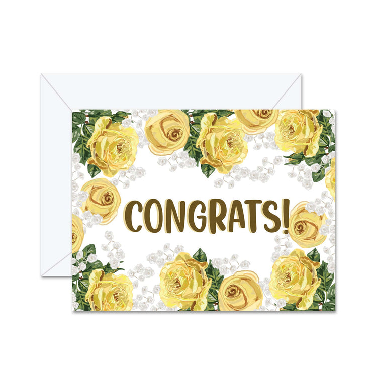 JAYBEE DESIGN CONGRATS YELLOW ROSES