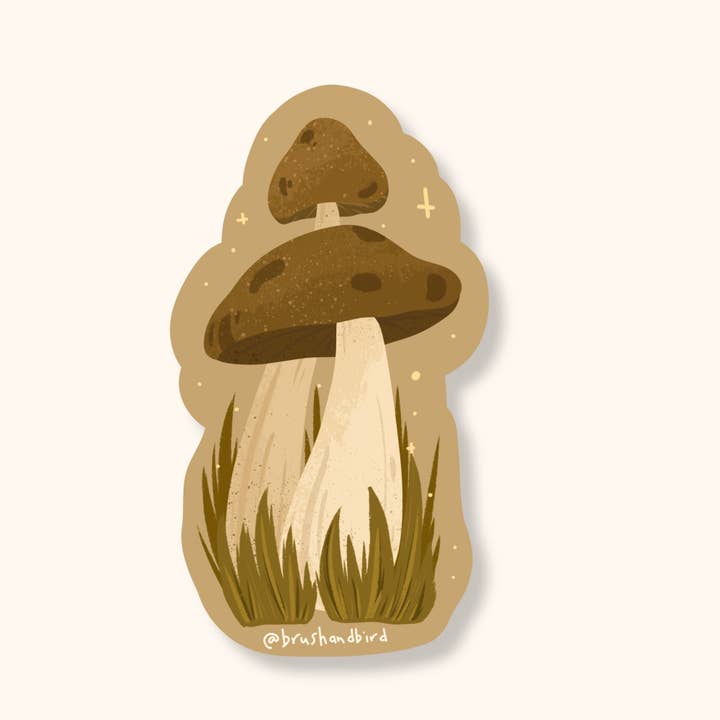 BRUSH & BIRD STICKER MAGICAL MUSHROOM