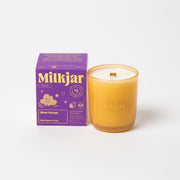 MILK JAR 8 OZ. SOY ELEVATED CANDLE SILVER LININGS