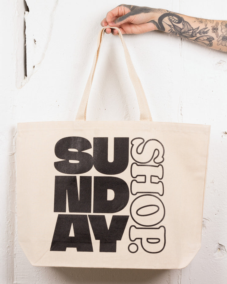 SUNDAY SHOP X TIGER TAIL TOTE NATURAL (FLORAL)
