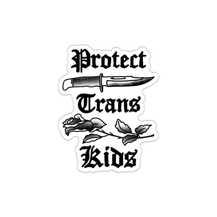 TRANSFIGURE PROTECT TRANS KIDS KNIFE STICKER